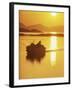 Ferry Silhouetted by the Midnight Sun, Harstad, Norway, Scandinavia, Europe-Dominic Harcourt-webster-Framed Photographic Print