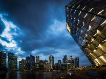 Cityscape of Singapore at night-Ferry Tan-Framed Photo