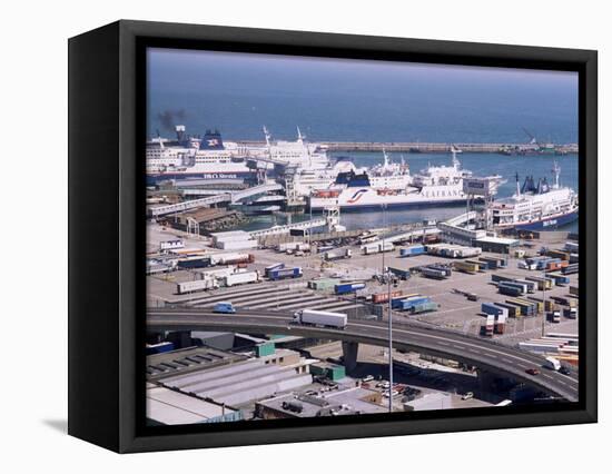 Ferry Terminal at Dover Harbour, Kent, England, United Kingdom-Ian Griffiths-Framed Stretched Canvas