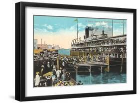 Ferry to Mackinac, Detroit, Michigan-null-Framed Art Print