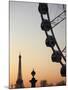 Ferry Wheel in Place De La Concorde with Eiffel Tower in the Background Near Sunset, Paris, France-Bruce Yuanyue Bi-Mounted Photographic Print