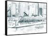 Ferryboats II-Melissa Wang-Framed Stretched Canvas