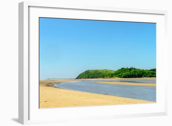 Ferryside Beach, the Coast of Carmarthenshire, Showing the Estuary of the River Tywi-Freespiritcoast-Framed Photographic Print