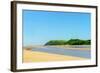 Ferryside Beach, the Coast of Carmarthenshire, Showing the Estuary of the River Tywi-Freespiritcoast-Framed Photographic Print