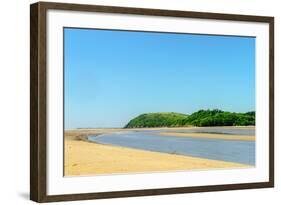 Ferryside Beach, the Coast of Carmarthenshire, Showing the Estuary of the River Tywi-Freespiritcoast-Framed Photographic Print