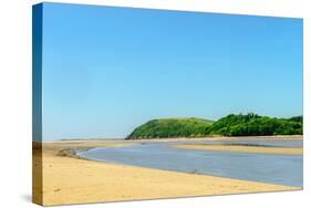 Ferryside Beach, the Coast of Carmarthenshire, Showing the Estuary of the River Tywi-Freespiritcoast-Stretched Canvas