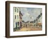 Fervaques, La Rue Principale, C.1877-81 (Oil on Board)-Eugene Louis Boudin-Framed Giclee Print