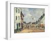 Fervaques, La Rue Principale, C.1877-81 (Oil on Board)-Eugene Louis Boudin-Framed Giclee Print