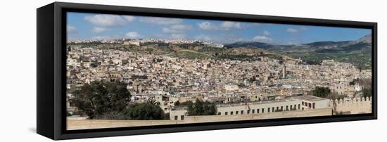 Fes seen from south, Moulay Yacoub Province, Fes-Boulemane, Morocco-null-Framed Stretched Canvas