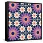 Fes Tile Nightfall-null-Framed Stretched Canvas