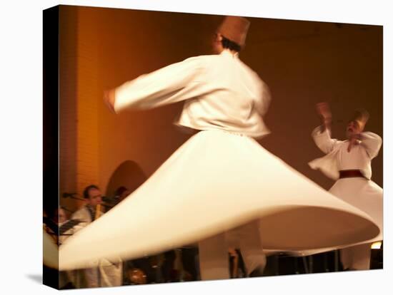 Fes, Two Whirling Dervishes Perform During a Concert at Fes Festival of World Sacred Music, Morocco-Susanna Wyatt-Stretched Canvas