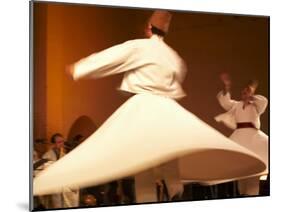 Fes, Two Whirling Dervishes Perform During a Concert at Fes Festival of World Sacred Music, Morocco-Susanna Wyatt-Mounted Photographic Print