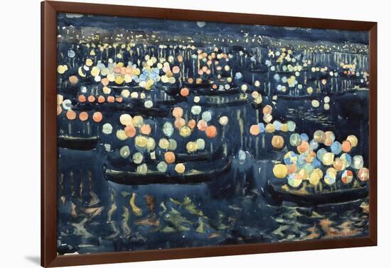 Festa Del Redentore (Festival of Light, Venice)-Maurice Brazil Prendergast-Framed Giclee Print