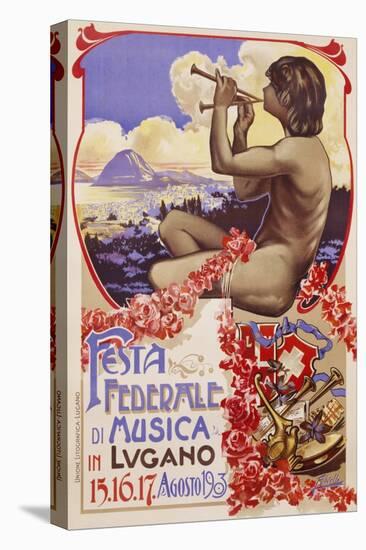 Festa Federale Di Musica in Lugano Poster-null-Stretched Canvas