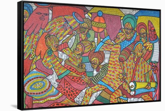 Festival, 2014-Muktair Oladoja-Framed Stretched Canvas