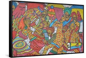 Festival, 2014-Muktair Oladoja-Framed Stretched Canvas