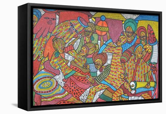 Festival, 2014-Muktair Oladoja-Framed Stretched Canvas