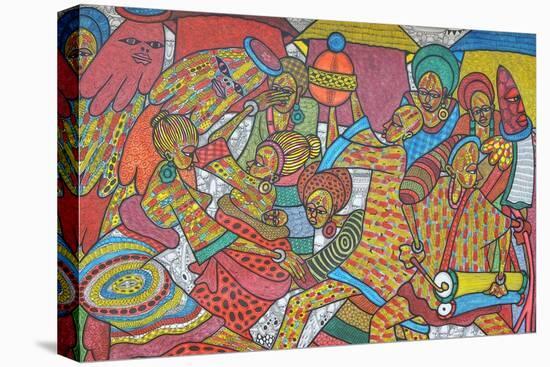 Festival, 2014-Muktair Oladoja-Stretched Canvas