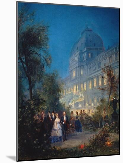 Festival at Night at the Tuileries June 10, 1867-Pierre Tetar Van Elven-Mounted Giclee Print