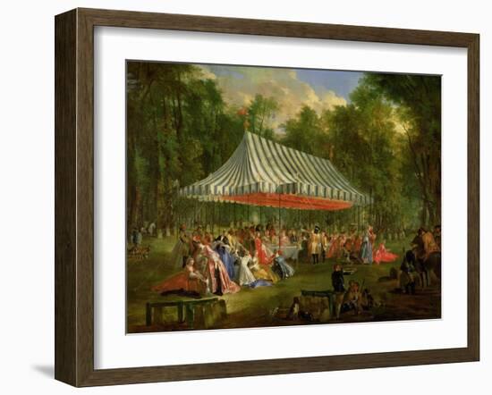 Festival Given by the Prince of Conti to the Prince of Brunswick-Lunebourg at L'Isle-Adam, 1766-Michel Barthélémy Ollivier-Framed Giclee Print