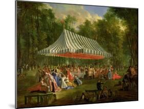 Festival Given by the Prince of Conti to the Prince of Brunswick-Lunebourg at L'Isle-Adam, 1766-Michel Barthélémy Ollivier-Mounted Giclee Print