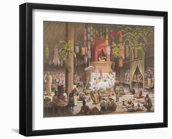 Festival in a Pagoda at Ngong Kair, Laos-Louis Delaporte-Framed Giclee Print