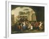 Festival in a Square in Naples, Italy-Pietro Fabris-Framed Giclee Print