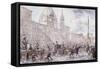 Festival in Piazza Navona in Rome-Antoine Jean-Baptiste Thomas-Framed Stretched Canvas