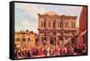 Festival In San Rocco-Canaletto-Framed Stretched Canvas