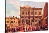 Festival In San Rocco-Canaletto-Stretched Canvas