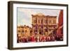 Festival In San Rocco-Canaletto-Framed Art Print