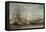 Festival in the Harbour of Honfleur, 1858-Eugene Louis Boudin-Framed Stretched Canvas