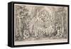 Festival of Fawn, God of the Forests, C. 1740-Claude Gillot-Framed Stretched Canvas