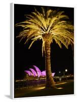 Festival of Light, Sydney Opera House and Palm Tree, Sydney, New South Wales, Australia, Pacific-Mark Mawson-Framed Photographic Print