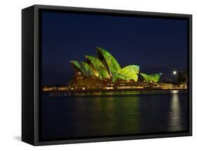 Festival of Light, Sydney Opera House, Sydney, New South Wales, Australia-Mark Mawson-Framed Stretched Canvas