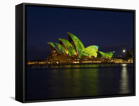 Festival of Light, Sydney Opera House, Sydney, New South Wales, Australia-Mark Mawson-Framed Stretched Canvas