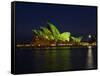 Festival of Light, Sydney Opera House, Sydney, New South Wales, Australia-Mark Mawson-Framed Stretched Canvas