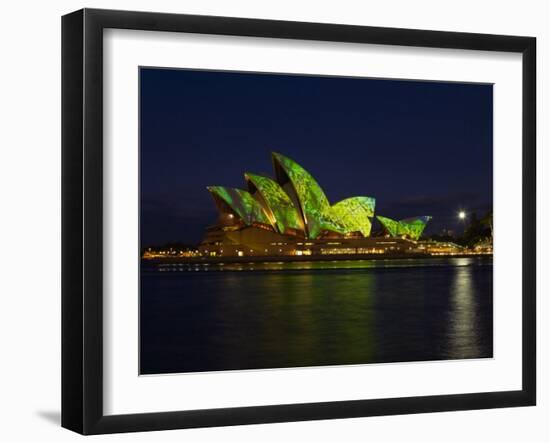 Festival of Light, Sydney Opera House, Sydney, New South Wales, Australia-Mark Mawson-Framed Photographic Print