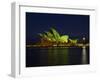 Festival of Light, Sydney Opera House, Sydney, New South Wales, Australia-Mark Mawson-Framed Photographic Print