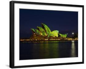 Festival of Light, Sydney Opera House, Sydney, New South Wales, Australia-Mark Mawson-Framed Photographic Print