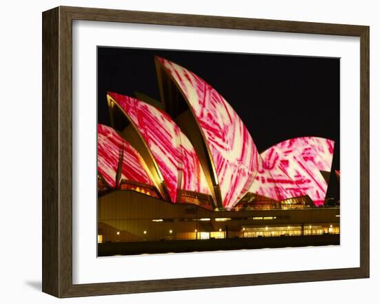 Festival of Light, Sydney Opera House, Sydney, New South Wales, Australia-Mark Mawson-Framed Photographic Print