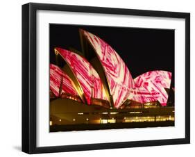 Festival of Light, Sydney Opera House, Sydney, New South Wales, Australia-Mark Mawson-Framed Photographic Print