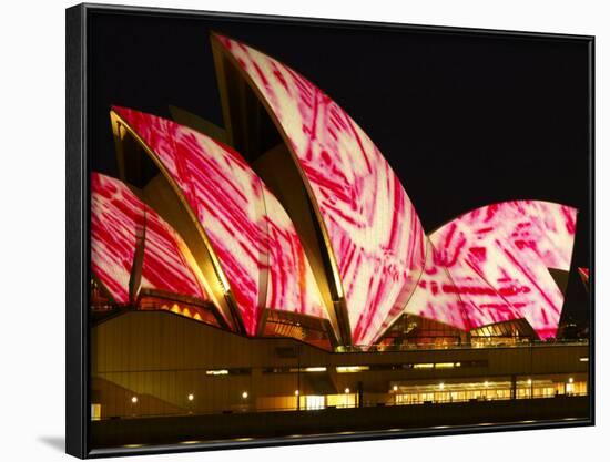 Festival of Light, Sydney Opera House, Sydney, New South Wales, Australia-Mark Mawson-Framed Photographic Print