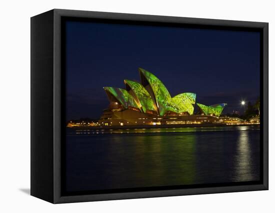 Festival of Light, Sydney Opera House, Sydney, New South Wales, Australia-Mark Mawson-Framed Stretched Canvas