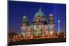 Festival of Lights, Berlin Cathedral at the Pleasure Garden, Lustgarten, Berlin-null-Mounted Art Print