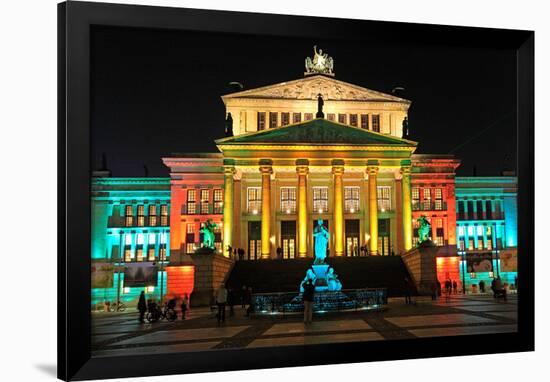 Festival of Lights, Berlin Theatre at Gendarmenmarkt, Berlin, Germany-null-Framed Art Print