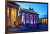 Festival of Lights, Brandenburg Gate at Pariser Platz, Berlin, Germany-null-Framed Premium Giclee Print