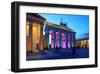 Festival of Lights, Brandenburg Gate at Pariser Platz, Berlin, Germany-null-Framed Art Print