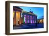 Festival of Lights, Brandenburg Gate at Pariser Platz, Berlin, Germany-null-Framed Art Print