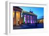 Festival of Lights, Brandenburg Gate at Pariser Platz, Berlin, Germany-null-Framed Art Print